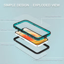 RedPepper Transparent Dot Shockproof Waterproof PC + TPU Protective Case For iPhone 13 mini (Blue)