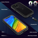 RedPepper Transparent Dot Shockproof Waterproof PC + TPU Protective Case For iPhone 13 Pro(Black)