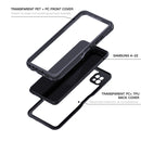 For Samsung Galaxy A22 5G RedPepper Transparent Dot Shockproof Waterproof PC + TPU Protective Case(Black)