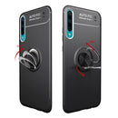 For Huawei Honor 20 Lite lenuo Shockproof TPU Protective Case with Invisible Holder(Black Blue)