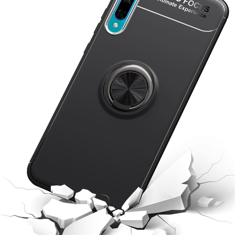 For Huawei Honor 20 Lite lenuo Shockproof TPU Protective Case with Invisible Holder(Black Blue)