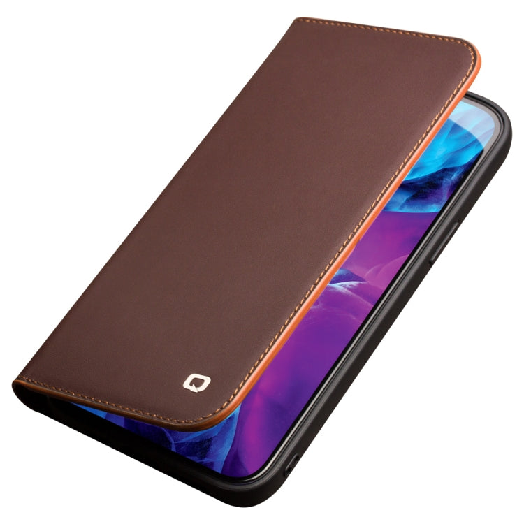 QIALINO Business Horizontal Flip Leather Case with Holder & Card Slots & Wallet For iPhone 13 Pro Max(Brown)