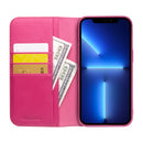 QIALINO Business Horizontal Flip Leather Case with Holder & Card Slots & Wallet For iPhone 13 Pro Max (Rose Red)