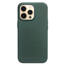 QIALINO Nappa Cowhide MagSafe Magnetic Protective Case For iPhone 13 Pro Max(Dark Green)