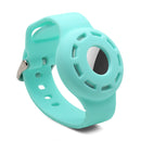 Anti-scratch Shockproof Silicone Bracelet Strap Protective Cover Case For AirTag(Mint Blue)