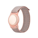 Anti-scratch Shockproof Nylon Bracelet Strap TPU Protective Cover Case For AirTag(Pink Sand)