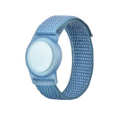 Anti-scratch Shockproof Nylon Bracelet Strap TPU Protective Cover Case For AirTag(Cape Blue)