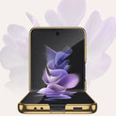 For Samsung Galaxy Z Flip3 5G GKK Floral Pattern Electroplating Painted Glass Case(Floral 04)