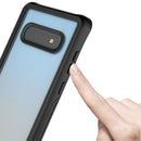 For Samsung Galaxy S10 Waterproof Dustproof Shockproof Transparent Acrylic Protective Case(Black)