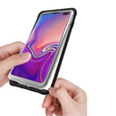 For Samsung Galaxy S10 Waterproof Dustproof Shockproof Transparent Acrylic Protective Case(Black)