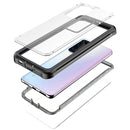 For Huawei P40 Pro Waterproof Dustproof Shockproof Transparent Acrylic Protective Case(Black)