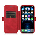 Push Window Double Buckle PU + Silicone Horizontal Flip Leather Case with Holder & Card Slot For iPhone XR(Red)