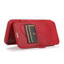 Push Window Double Buckle PU + Silicone Horizontal Flip Leather Case with Holder & Card Slot For iPhone XR(Red)