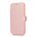 Push Window Double Buckle PU + Silicone Horizontal Flip Leather Case with Holder & Card Slot For iPhone XR(Rose Gold)