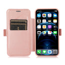 Push Window Double Buckle PU + Silicone Horizontal Flip Leather Case with Holder & Card Slot For iPhone XR(Rose Gold)