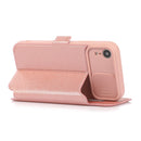 Push Window Double Buckle PU + Silicone Horizontal Flip Leather Case with Holder & Card Slot For iPhone XR(Rose Gold)