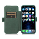 Push Window Double Buckle PU + Silicone Horizontal Flip Leather Case with Holder & Card Slot For iPhone XR(Green)