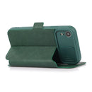 Push Window Double Buckle PU + Silicone Horizontal Flip Leather Case with Holder & Card Slot For iPhone XR(Green)