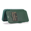 Push Window Double Buckle PU + Silicone Horizontal Flip Leather Case with Holder & Card Slot For iPhone XR(Green)