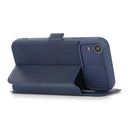 Push Window Double Buckle PU + Silicone Horizontal Flip Leather Case with Holder & Card Slot For iPhone XR(Blue)