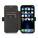 Push Window Double Buckle PU + Silicone Horizontal Flip Leather Case with Holder & Card Slot For iPhone XR(Black)