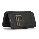 Push Window Double Buckle PU + Silicone Horizontal Flip Leather Case with Holder & Card Slot For iPhone XR(Black)