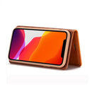 For iPhone 11 Pro LC.IMEEKE LC-001 Series PU + TPU Color Matching Frosted Horizontal Flip Leather Case with Holder & Card Slot(Brown)