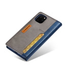 For iPhone 11 Pro Max LC.IMEEKE LC-001 Series PU + TPU Color Matching Frosted Horizontal Flip Leather Case with Holder & Card Slot(Blue)