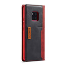 For Huawei Mate 20 Pro LC.IMEEKE LC-001 Series PU + TPU Color Matching Frosted Horizontal Flip Leather Case with Holder & Card Slot(Red)