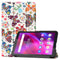 For Lenovo Tab M7 3rd Gen Colored Drawing Pattern Horizontal Flip Leather Case with Three-folding Holder(Color Butterfly)