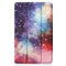 For Lenovo Tab M7 3rd Gen Colored Drawing Pattern Horizontal Flip Leather Case with Three-folding Holder(Milky Way Nebula)