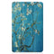 For Lenovo Tab M7 3rd Gen Colored Drawing Pattern Horizontal Flip Leather Case with Three-folding Holder(Apricot Blossom)