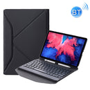 BM12 Diamond Texture Detachable Bluetooth Keyboard Leather Tablet Case with Pen Slot & Triangular Back Support For Lenovo Pad Plus 11 inch TB-J607F / Tab P11 11 inch TB-J606F(Black)