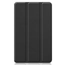 For Lenovo Tab M7 3rd Gen Custer Texture Horizontal Flip Leather Case with Three-folding Holder(Black)