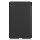 For Lenovo Tab M7 3rd Gen Custer Texture Horizontal Flip Leather Case with Three-folding Holder(Black)