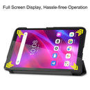 For Lenovo Tab M7 3rd Gen Custer Texture Horizontal Flip Leather Case with Three-folding Holder(Black)