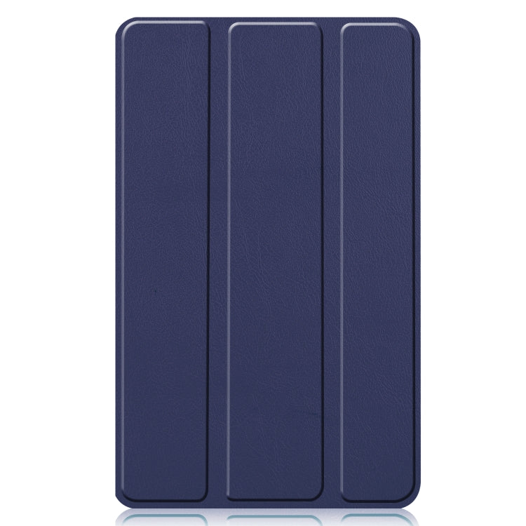 For Lenovo Tab M7 3rd Gen Custer Texture Horizontal Flip Leather Case with Three-folding Holder(Blue)