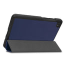 For Lenovo Tab M7 3rd Gen Custer Texture Horizontal Flip Leather Case with Three-folding Holder(Blue)