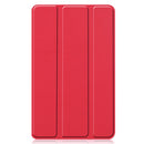 For Lenovo Tab M7 3rd Gen Custer Texture Horizontal Flip Leather Case with Three-folding Holder(Red)