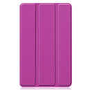 For Lenovo Tab M7 3rd Gen Custer Texture Horizontal Flip Leather Case with Three-folding Holder(Purple)