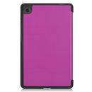 For Lenovo Tab M7 3rd Gen Custer Texture Horizontal Flip Leather Case with Three-folding Holder(Purple)