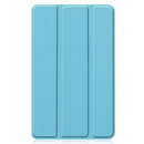 For Lenovo Tab M7 3rd Gen Custer Texture Horizontal Flip Leather Case with Three-folding Holder(Sky Blue)
