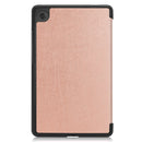 For Lenovo Tab M7 3rd Gen Custer Texture Horizontal Flip Leather Case with Three-folding Holder(Rose Gold)
