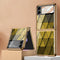For Samsung Galaxy Z Flip3 5G GKK Electroplating Painted Glass Case(Diamond Yellow)