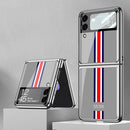 For Samsung Galaxy Z Flip3 5G GKK Electroplating Painted Glass Case(Gray)
