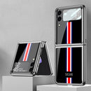 For Samsung Galaxy Z Flip3 5G GKK Electroplating Painted Glass Case(Black)