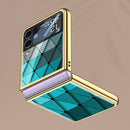 For Samsung Galaxy Z Flip3 5G GKK Electroplating Painted Glass Case(Black)