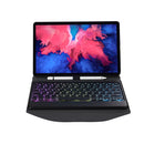 BM12S Backlight Edition Diamond Texture Detachable Bluetooth Keyboard Leather Tablet Case with Pen Slot & Triangular Back Support For Lenovo Pad Plus 11 inch TB-J607F / Tab P11 11 inch TB-J606F(Black)