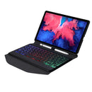 BM12S Backlight Edition Diamond Texture Detachable Bluetooth Keyboard Leather Tablet Case with Pen Slot & Triangular Back Support For Lenovo Pad Plus 11 inch TB-J607F / Tab P11 11 inch TB-J606F(Black)