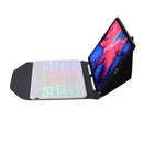 BM12S Backlight Edition Diamond Texture Detachable Bluetooth Keyboard Leather Tablet Case with Pen Slot & Triangular Back Support For Lenovo Pad Plus 11 inch TB-J607F / Tab P11 11 inch TB-J606F(Black White)